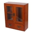thumbnail image 2 of Armario de almacenamiento de madera para mesita de noche, organizador de pared, vitrina de madera vintage, 2 of 7