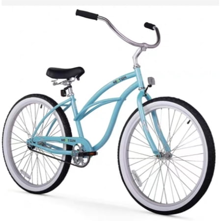 NextGen 26 In. Single Speed Women s Cruiser Bike with Steel Frame  Rear Coaster Break  Light Blue