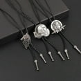 thumbnail image 3 of COMEET Vintage Bolo Tie, Vintage Tie Rodeos Necktie Leather Tie Chain Cow Skull Tie for Men's Rodeos Neckwear, 3 of 12