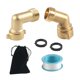 thumbnail image 5 of 2 piezas de codo de manguera de jardín, manguera de latón, conector de grifo de manguera, accesorios de manguera de 3/4 pulgadas, 45 y para, 5 of 8