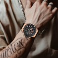 thumbnail image 4 of Mens Chronograph Waterproof Sports Analog Quartz Silicone Band Fashion Wrist Watch for Men, 4 of 8