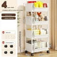 thumbnail image 2 of Estantería de 4 Niveles para Refrigerios Domésticos, Carrito de Almacenamiento, Cesta para Frutas y Verduras de Cocina., 2 of 7