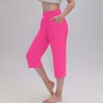 thumbnail image 2 of Hinvhai Girl's Capri Jogger Lounge Sweatpants with Pockets Yoga Workout Hot Pink 4 Years, 2 of 8