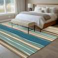 thumbnail image 4 of 5'x8' Area Rugs, Blue Brown Beige Indoor Outdoor Area Rug for Living Room Bedroom, Boho Farmhouse Country Abstract Striped Washable Bathroom Rugs Kitchen Floor Carpet Mats Home Decor Aesthetic, 4 of 8