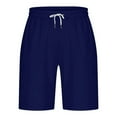 thumbnail image 5 of Bovxnpu Men's Pajama Bottoms Lounge Sleep Shorts, Men's Lace-up Elastic Waist Pocket Exercise Fitness Home Half Shorts Pants, 5 of 7
