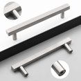 thumbnail image 2 of 30 Pack Knobelite Stainless Steel Kitchen Cabinet Handles 4Inch(102MM) Holes Spacing Cabinet Knobs Brushed Nickel Cabinet Pulls Square Hardware Pulls for Closet Dresser Drawer, 2 of 5