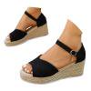 thumbnail image 5 of Woman Summer Sandals Open Toe Buckle Ankle Strap Espadrilles Platform Shoes for Casual, 5 of 6