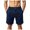 Navy, variant on idosla Men's Cotton Chino Shorts Casual Elastic Waist Drawstring 7 Inch Summer Beach Golf Shorts with Pockets (Khaki, L)