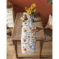 thumbnail image 5 of ERUNPONLY Spring Floral Table Runner - 70 Inch Long Pastoral Flowers Watercolor Cotton and Linen Blended Dress Scarves Farmhouse Table Runner for Kitchen Dining, Coffee Table, 13"x70", 5 of 8