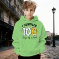 thumbnail image 2 of 100 Days of School Preppy Hoodie for Kids - Boys Girls Letter Graphic Long Sleeve Back to School Sweatshirt, 2 of 4