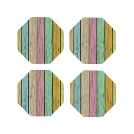 

Leather Coasters with Heat-resistant for Drinks Pastel Wood Planks -标题2 Octagon