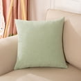 thumbnail image 1 of Xiao Hua 3 fundas de almohada de lino liso. Clásicas y atemporales, de color liso y diseño sencillo, ideales para cualquier cama. Medidas: 50 x 50 cm (verde guisante)., 1 of 5