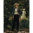 thumbnail image 2 of Frank Buchser 12x14 Black Ornate Wood Framed Double Matted Museum Art Print Titled: Portrait of the American Secretary of State William H. Seward in the Garden (1869), 2 of 5
