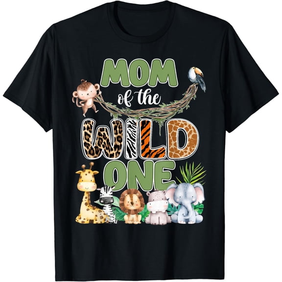 Mom Of The Wild One 1St Birthday Safari Family Matching T-Shirt Unisex S-5XL Hot Trending Shirt, Vintage Birthday Gift