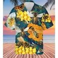 thumbnail image 5 of Camisas casuales de manga corta con botones y solapa con estampado 3D de abejas para hombre, ropa para hombre, camisa hawaiana de verano, ropa de calle para hombre, 5 of 5