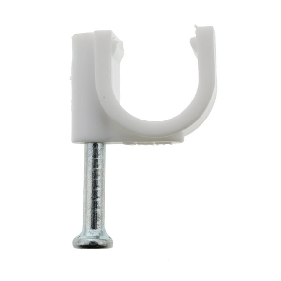 Bulldog Hardware Coaxial Cable Staples, White, 20 Pack