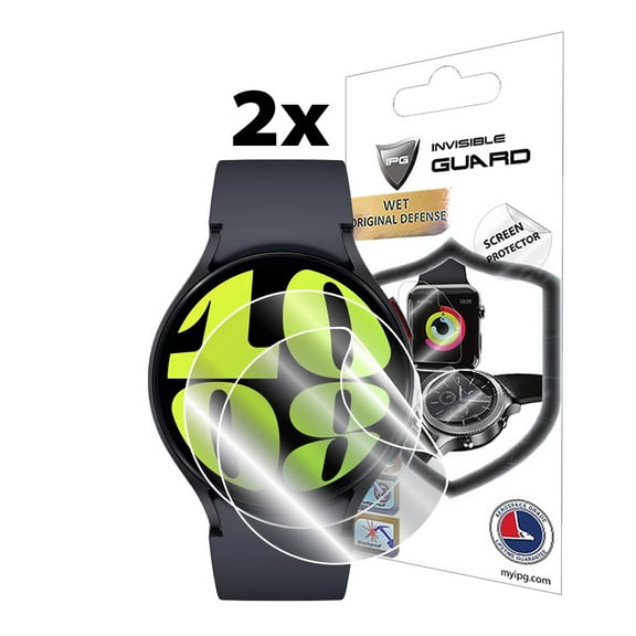 IPG for SAMSUNG Galaxy Watch 6 44mm Hydrogel Screen Protector (2 Units) Invisible HD Clear Film Anti Scratch Guard-Smooth/Self-Healing/Bubble for Watch 6 (44mm)