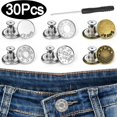 thumbnail image 2 of 30 Uds. De botones de Pin para vaqueros desmontables ajustables, hebillas de Metal Retro sin costura para uñas para ropa DIY, accesorios de botón de ropa, China Gao Jinjia LED, 2 of 2