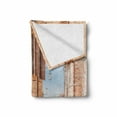 thumbnail image 2 of Mediterranean Soft Flannel Fleece Blanket, Medieval Old Town in Tuscany Mediterranean Historic Culture Village Town Stone Photo, Cozy Plush for Indoor and Outdoor Use, 60" x 80", Tan, by Ambesonne, 2 of 6