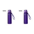 thumbnail image 1 of Monstrate Nueva botella de agua portátil a prueba de fugas de 400ml/560ml, botella de agua de plástico para beber para deportes al aire libre Exfoliante Violeta 560ml 2piezas, 1 of 6
