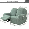 thumbnail image 2 of Eurhowing Recliner Sofa Slipcover for 2-Seater, Ultra-Stretch loveseat Couch Cover with Pockets, Anti-Scratch Furniture Protector, Green, 2 of 10