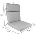 thumbnail image 4 of Jordan Manufacturing 44" x 21" Rave Graphite Gray Solid Rectangular Outdoor Chair Cushion with Ties, Welt and Hanger Loop, 4 of 10