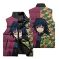 thumbnail image 4 of Nueva chaqueta sin mangas con estampado 3D de Demon Slayer para hombre para otoño e invierno, resistente al viento, cálida y cómoda, 4 of 5