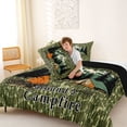 thumbnail image 4 of Catabedysis Rustic Camo Camping Full Size Comforter Sets,Vintage Camouflage Print Bedding Comforter Set For Boys,Green,Black Reversible,3 Pieces,1 Comforter and 2 Pillowcases, 4 of 7