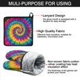 thumbnail image 7 of Rainbow Tie Dye Mandala Pattern Kitchen Oven Mitt and Pot Holder Sets 2 Pcs for Baking, Cooking and Grilling, Heat Resistant Up To 392 °F, 7 of 7