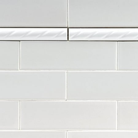Somertile Wsp8wrp Cuerde Ceramic Pencil Wall Trim Tile 1 Inch X 8 Somertile Wsp8wrp Cuerde Ceramic Pencil Wall Trim Tile 1 Inch X 8 White