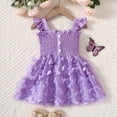 thumbnail image 1 of Dyfzdhu Girls Dress Kids Toddler Baby Girls Spring Summer Print Ruffle Tulle Butterfly Sleeveless Princess Dress, 1 of 9