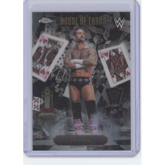 2026 Topps Chrome WWE House of Cards Raw CM Punk SSP #HOC-9 Raw WWE Wrestling Trading Card