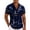 Navy, variant on Zhanqunnn Men's Shirt Short Sleeves Printed Button Down Summer Beach Casual Shirtsd Shirts Mens Tie Mens T Shirts Mens T Shirts Casual, Size XXL