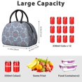 thumbnail image 5 of Paisley and Damask Blue Pattern Insulated Lunch Bag,Leakproof Large Capacity Lunch Box for Work,Picnic or Travel,11.4 X 6.7 X 8.3 Inches, 5 of 6