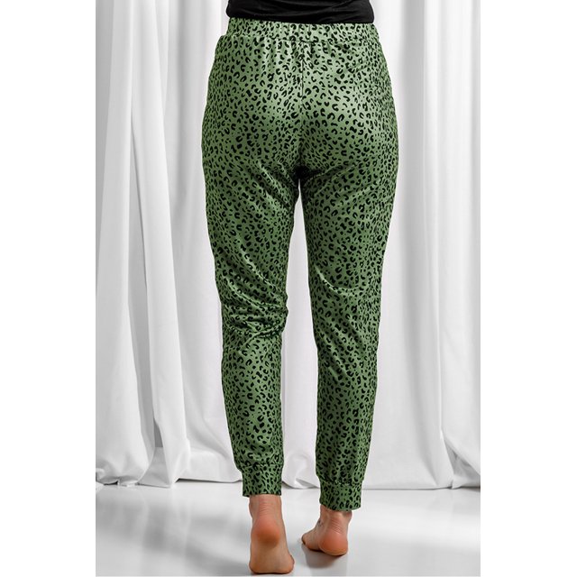 ABPHQTO Joggers de mujer leopardo Breezy verde