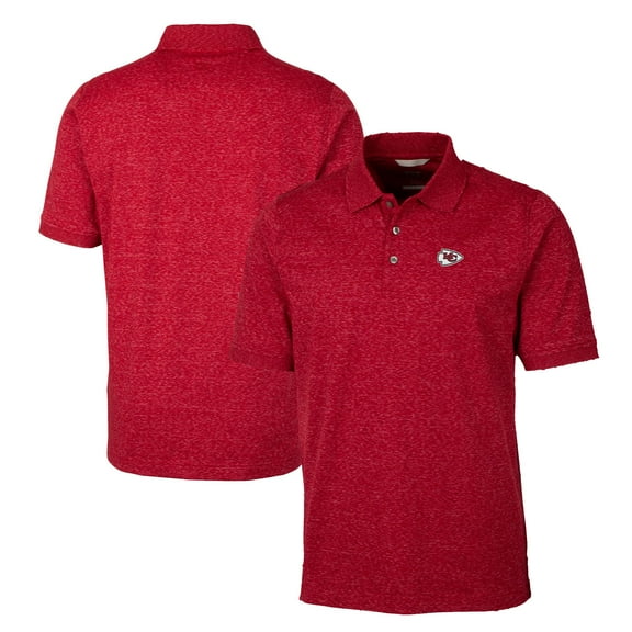 Men's Cutter & Buck Red Kansas City Chiefs Big & Tall Advantage Tri-Blend Space Dye Polo