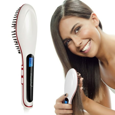 Magicfly Hair Straightener - Pro Detangling Anion Hair Care Brush Electric Hair Straightening Comb, Instant Magic Silky