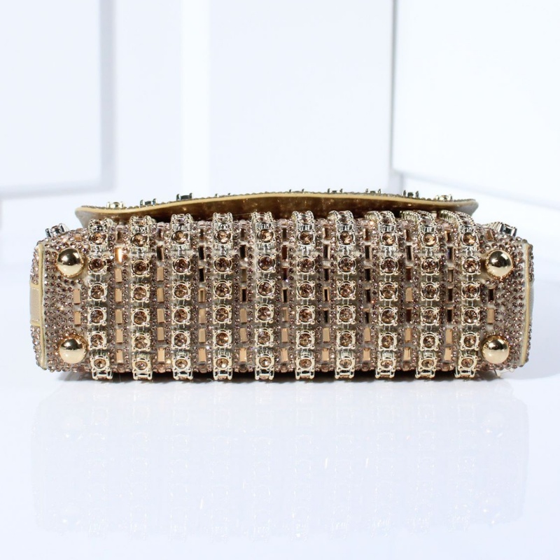Vintage Women’s Bag Mini Crossbody Shoulder Bag Chain Strap Clutch Purse Rhinestone Evening Bag Crystal Embellishment Messenger Bag Fashion Accessory Casual Totes Multicolor Gold Silver Black Hobos