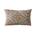 thumbnail image 4 of Plutus 20" x 26" Flowers Jacquard Luxury Throw Pillow in Beige and Red, 4 of 8