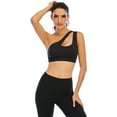 thumbnail image 6 of Single Shoulder Sport Bras for Women Asymmetrical Shoulder Wirefree Padded Sports Bras Medium Support Yoga Bra Removable Cups, 6 of 6
