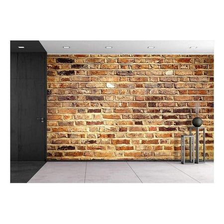 wall26 - Industrial Brick Wall Best Background Texture Close - Removable Wall Mural | Self-adhesive Large Wallpaper - 66x96 (Best Adhesive For Metal To Brick)