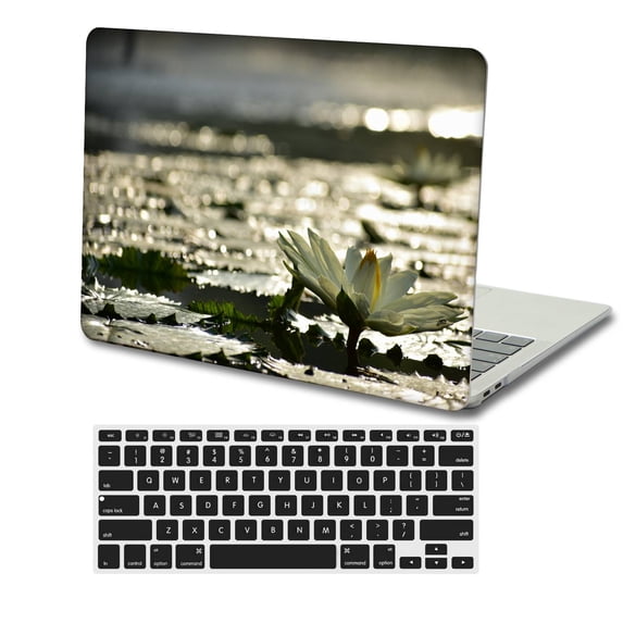 KSK KAISHEK Hard Shell Case Only Compatible MacBook Air 13.6 inchs m2 with Retina Display Touch ID Type C + Black Keyboard Cover Model: A2681 (Flower 0850)