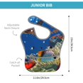 thumbnail image 4 of Susaid Colorful Coral Reef Print Bibs for Babies Toddlers Adjustable Waterproof Free Soft Durable Bibs for eating with Large Pocket Food Catcher, 4 of 8