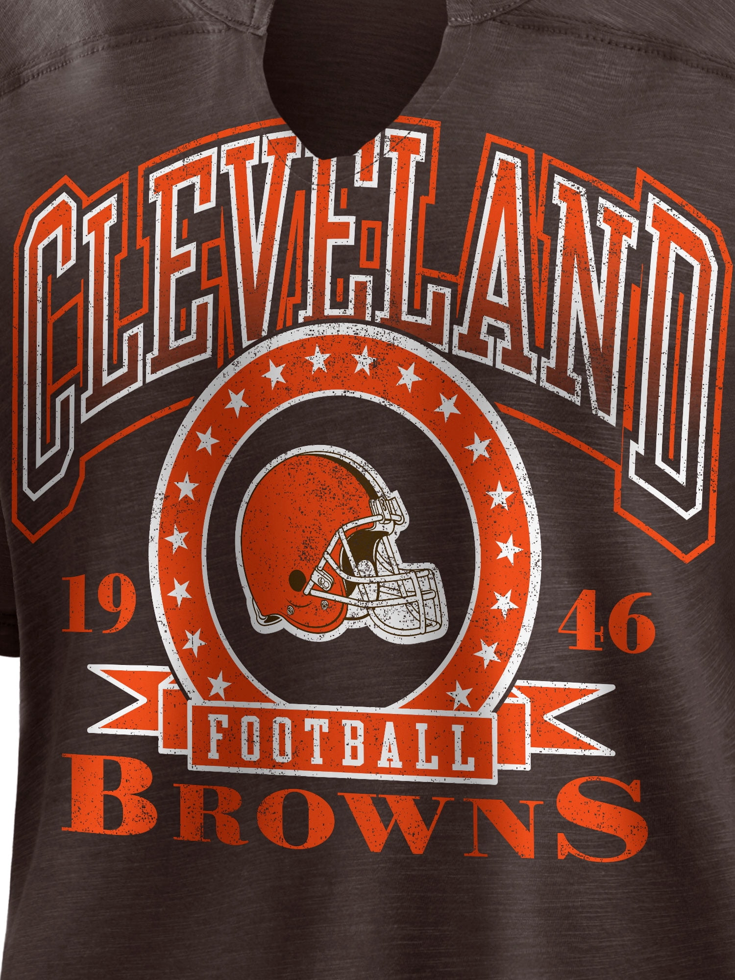 NFL Cleveland Browns Women's Cotton Brown Short Sleeve T-Shirt