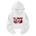 thumbnail image 3 of FAWUUDO Womens Romantic Valentines Graphic Hoodie Long Sleeve Pullover Casual Sweatshirt Cozy Comfortable Holiday Top White 2XL, 3 of 7