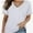 White, variant on Women's V Neck Oversized T-Shirts Summer Short Sleeve Shirts Loose Casual Tops Tee