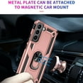 thumbnail image 3 of Allytech Rugged Case for Samsung Galaxy S23 Plus, Military Grade Protection Shockproof Cover with Metal Rotatable Ring Stand, Magnetic Car Mount Holder Case for Samsung Galaxy S23 Plus - Rosegold, 3 of 7