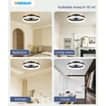 thumbnail image 3 of Ventilador de techo VOLISUN sin aspas de 13" con luz LED y control remoto, 3 of 7