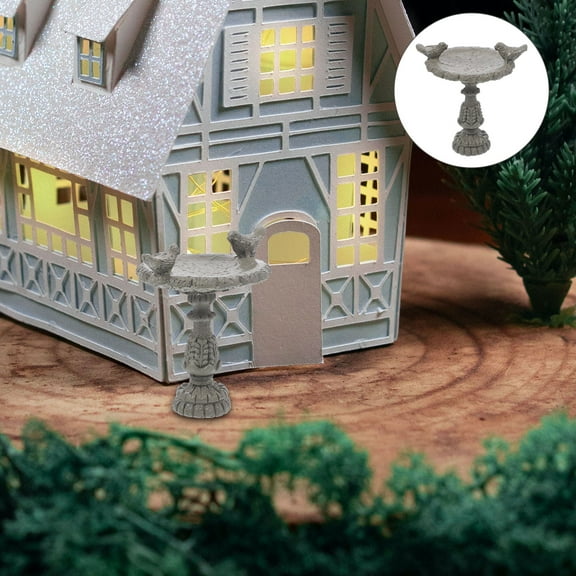 SEWCHICS Dollhouse Miniature Water Pool Realistic Design 1Pack Grey Resin