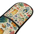 thumbnail image 4 of Yayeee Double Oven Mitt Kitchen Heat Resistant Baking 35" x7" Quilted Glove, Floral Animals, 4 of 6